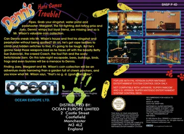 Dennis (Europe) box cover back